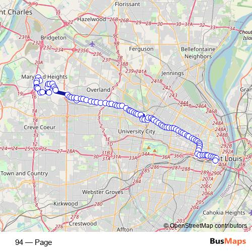 94 bus Line Map