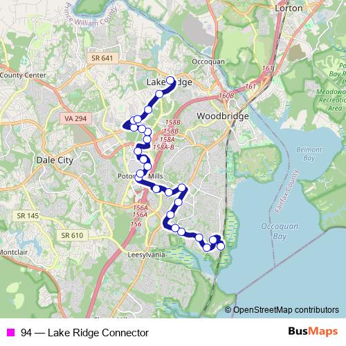 94 bus Line Map