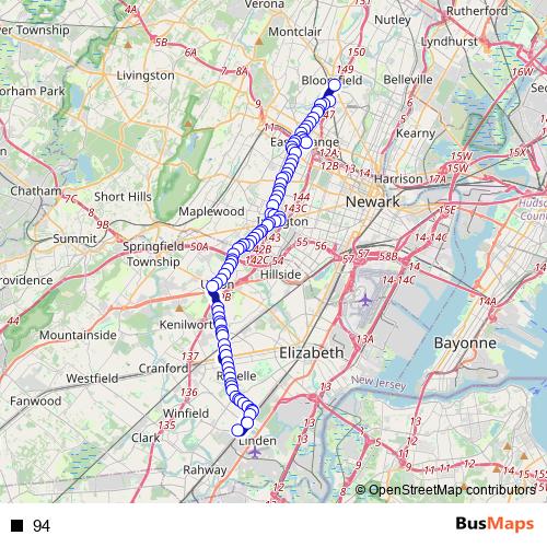 94 bus Line Map