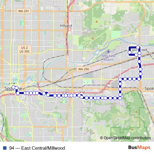 94 bus Line Map