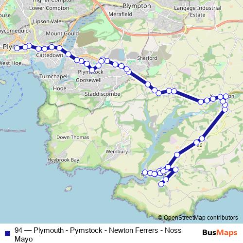 94 bus Line Map