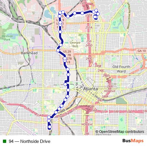 94 bus Line Map