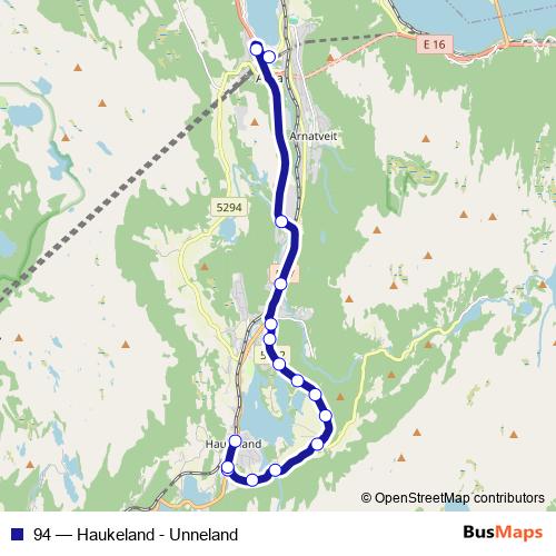 94 bus Line Map