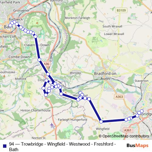 94 bus Line Map