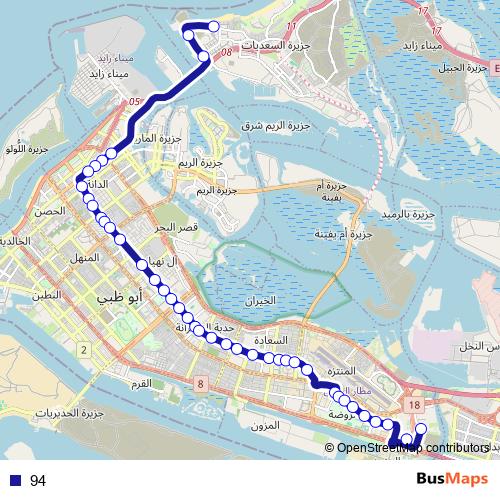 94 bus Line Map