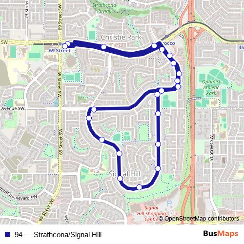94 bus Line Map