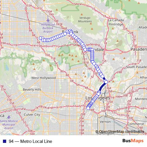94 bus Line Map