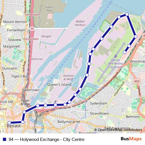 94 bus Line Map