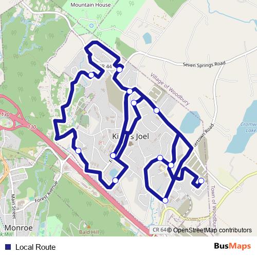 Local Route bus Line Map