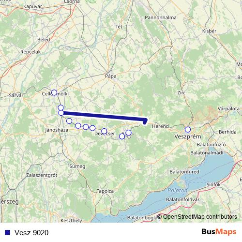 Vesz 9020 rail Line Map
