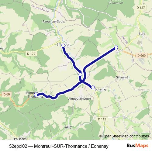 52epoi02 bus Line Map