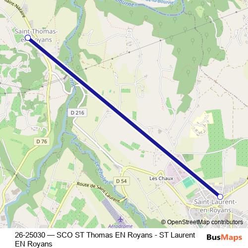 26-25030 bus Line Map