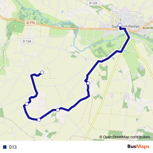 013 bus Line Map