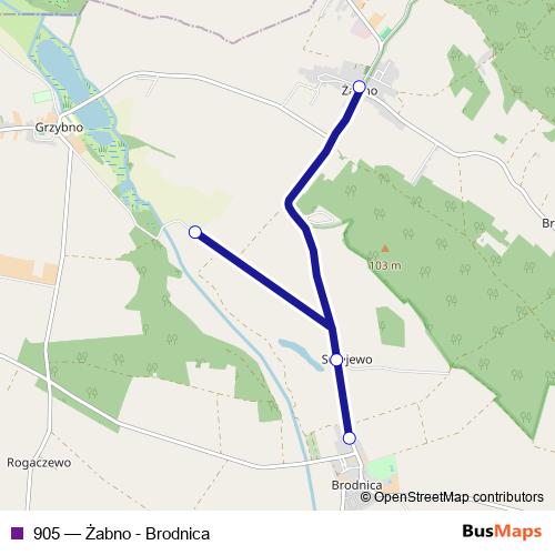 905 bus Line Map