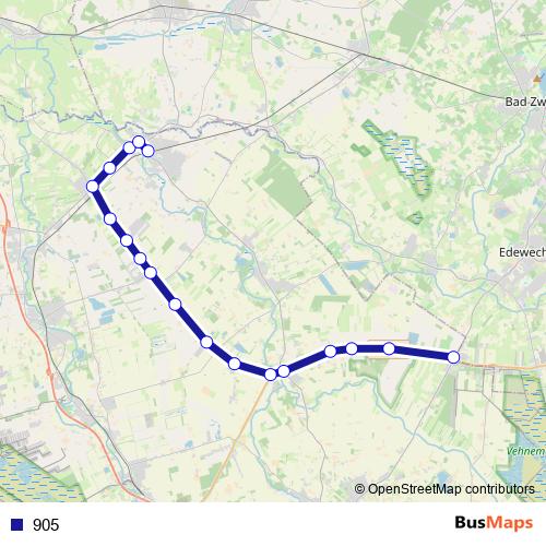 905 bus Line Map