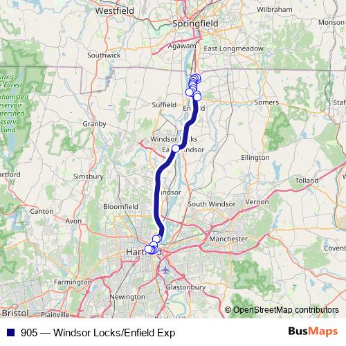 905 bus Line Map