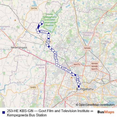 253-HE KBS-Gfti bus Line Map