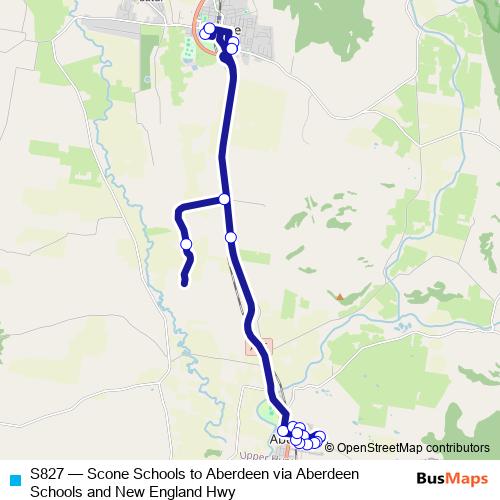 S827 bus Line Map