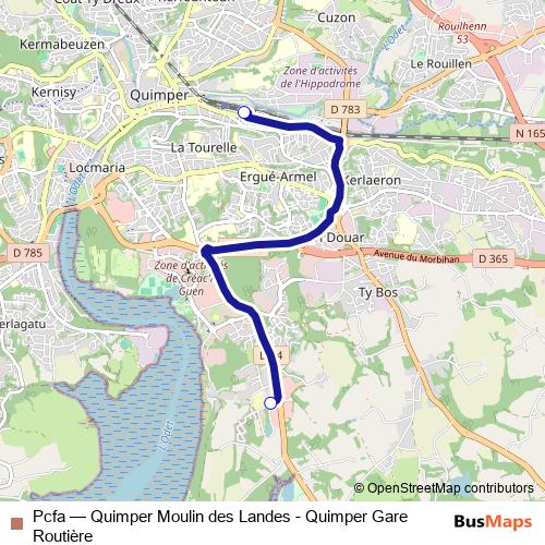 Pcfa bus Line Map