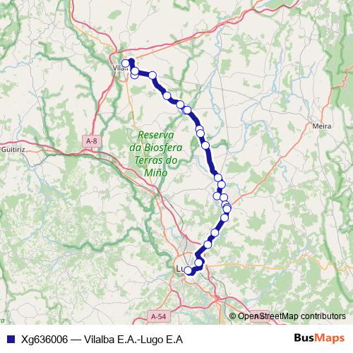 Xg636006 bus Line Map