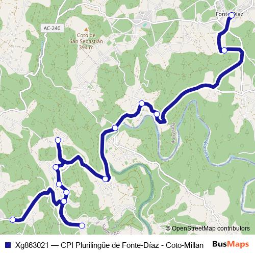Xg863021 bus Line Map