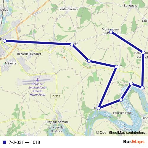 7-2-331 bus Line Map