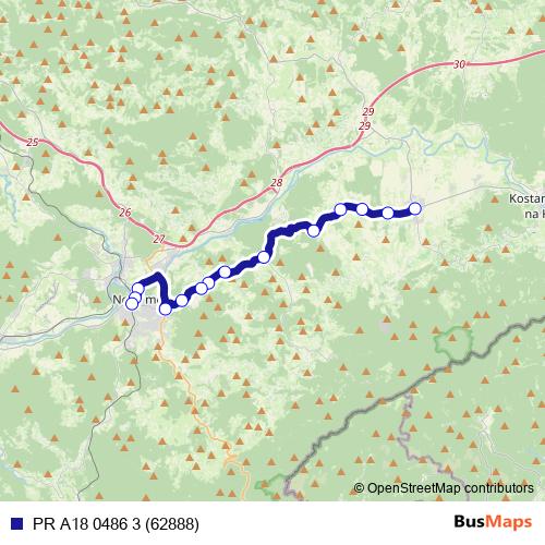 PR A18 0486 3 (62888) bus Line Map