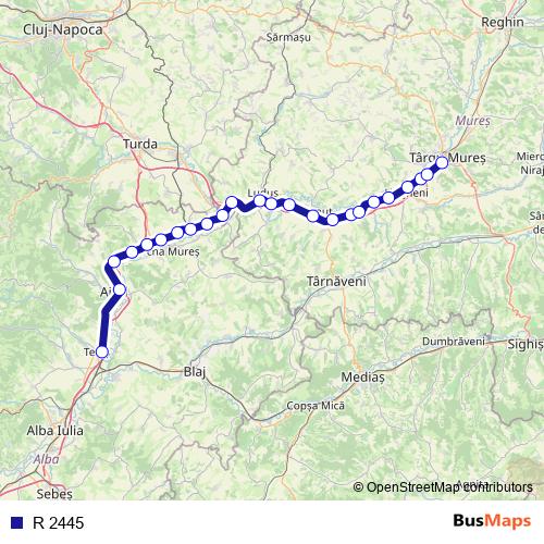 R 2445 rail Line Map