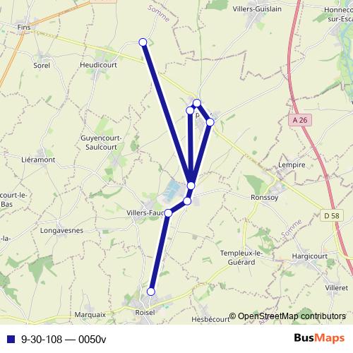 9-30-108 bus Line Map