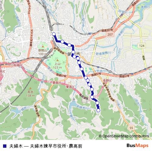 夫婦木 bus Line Map