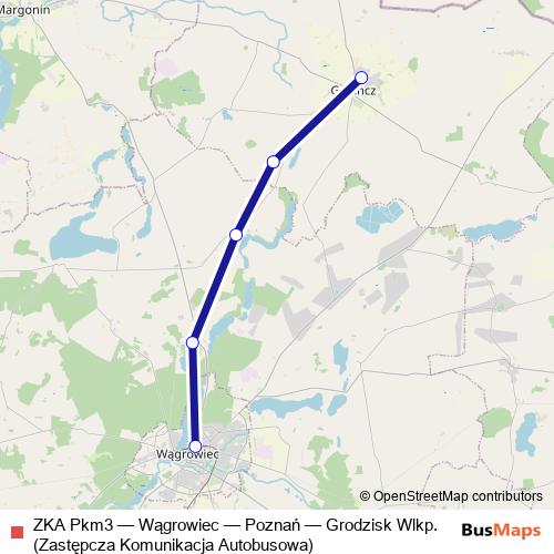 ZKA Pkm3 bus Line Map