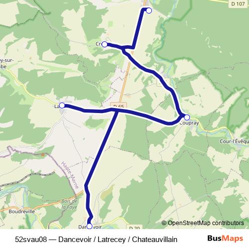 52svau08 bus Line Map