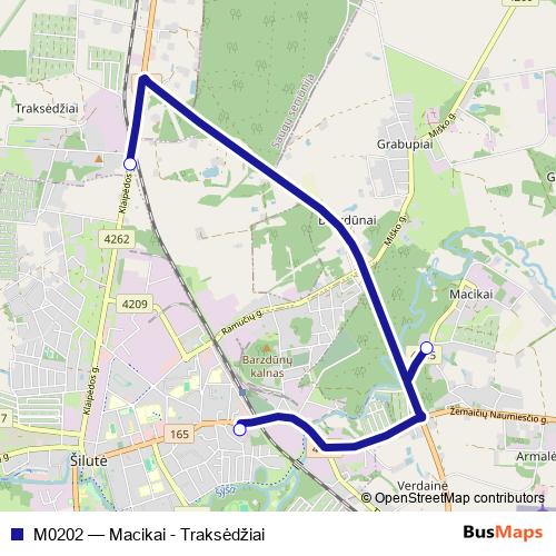 M0202 bus Line Map