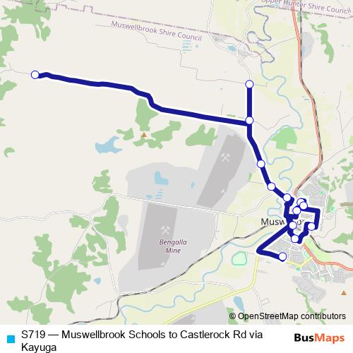S719 bus Line Map