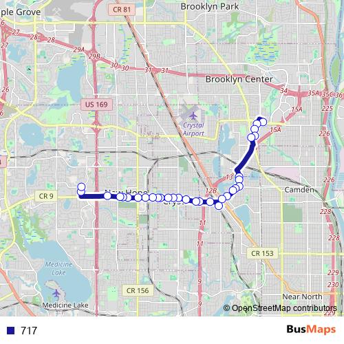 717 bus Line Map