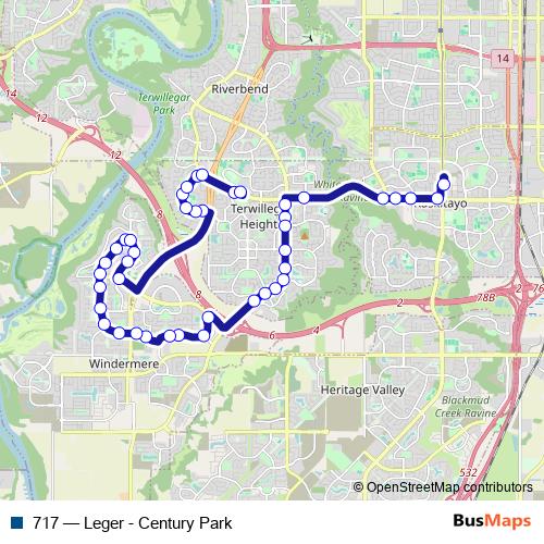 717 bus Line Map