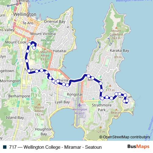 717 bus Line Map