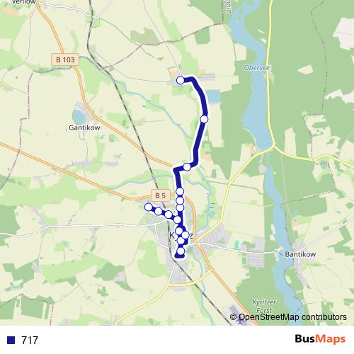 717 bus Line Map