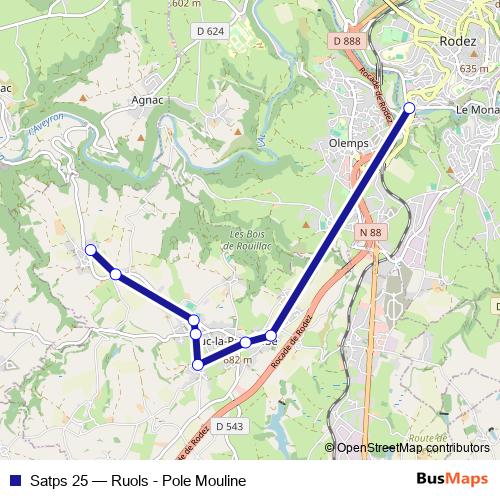 Satps 25 bus Line Map