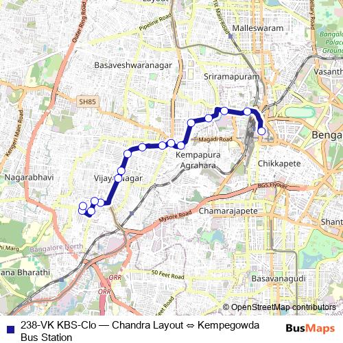 238-VK KBS-Clo bus Line Map