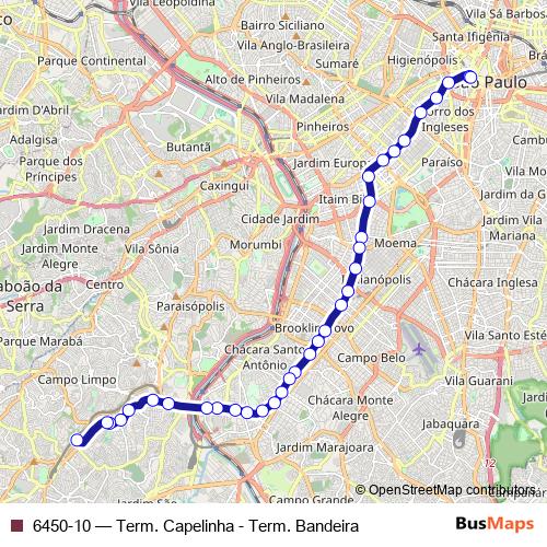 6450-10 bus Line Map