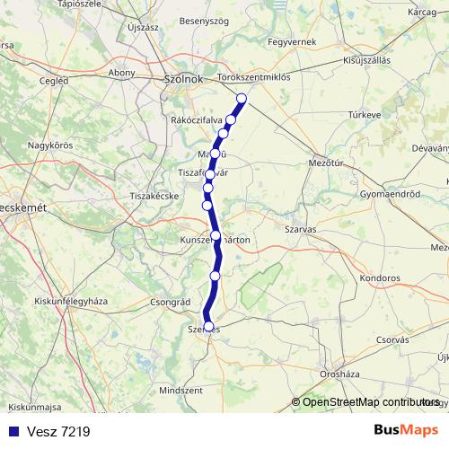 Vesz 7219 rail Line Map