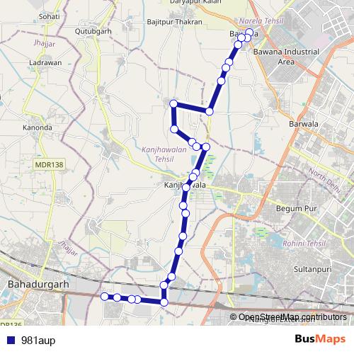 981aup bus Line Map