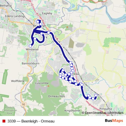 3339 bus Line Map