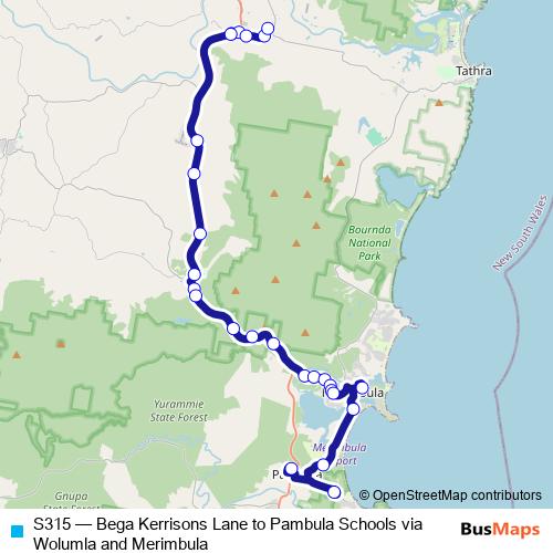 S315 bus Line Map