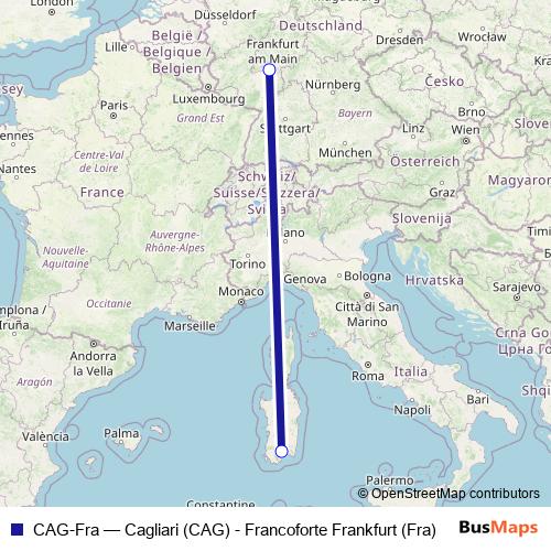 CAG-Fra air Line Map