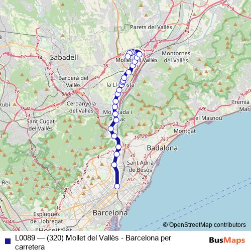 L0089 bus Line Map