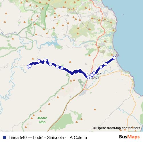 Linea 540 bus Line Map