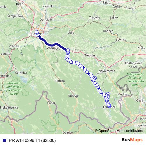 PR A18 0396 14 (63500) bus Line Map
