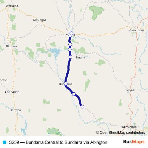 S259 bus Line Map